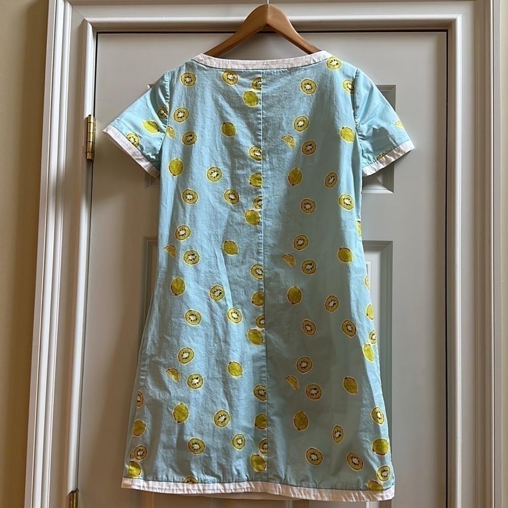 Tyler Boe Emily Cotton Kiwi Printed Dress 4 - Picture 4 of 7